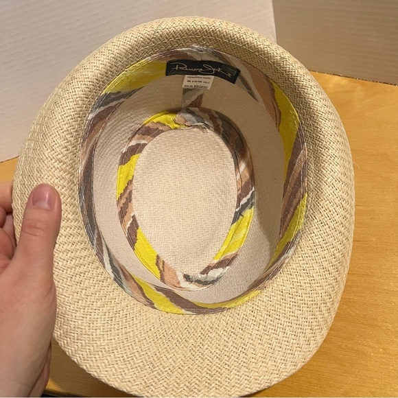 Original Panama Jack Fedora Paper Hat Straw Look Natural Woven Women’s One Size - Picture 6 of 7